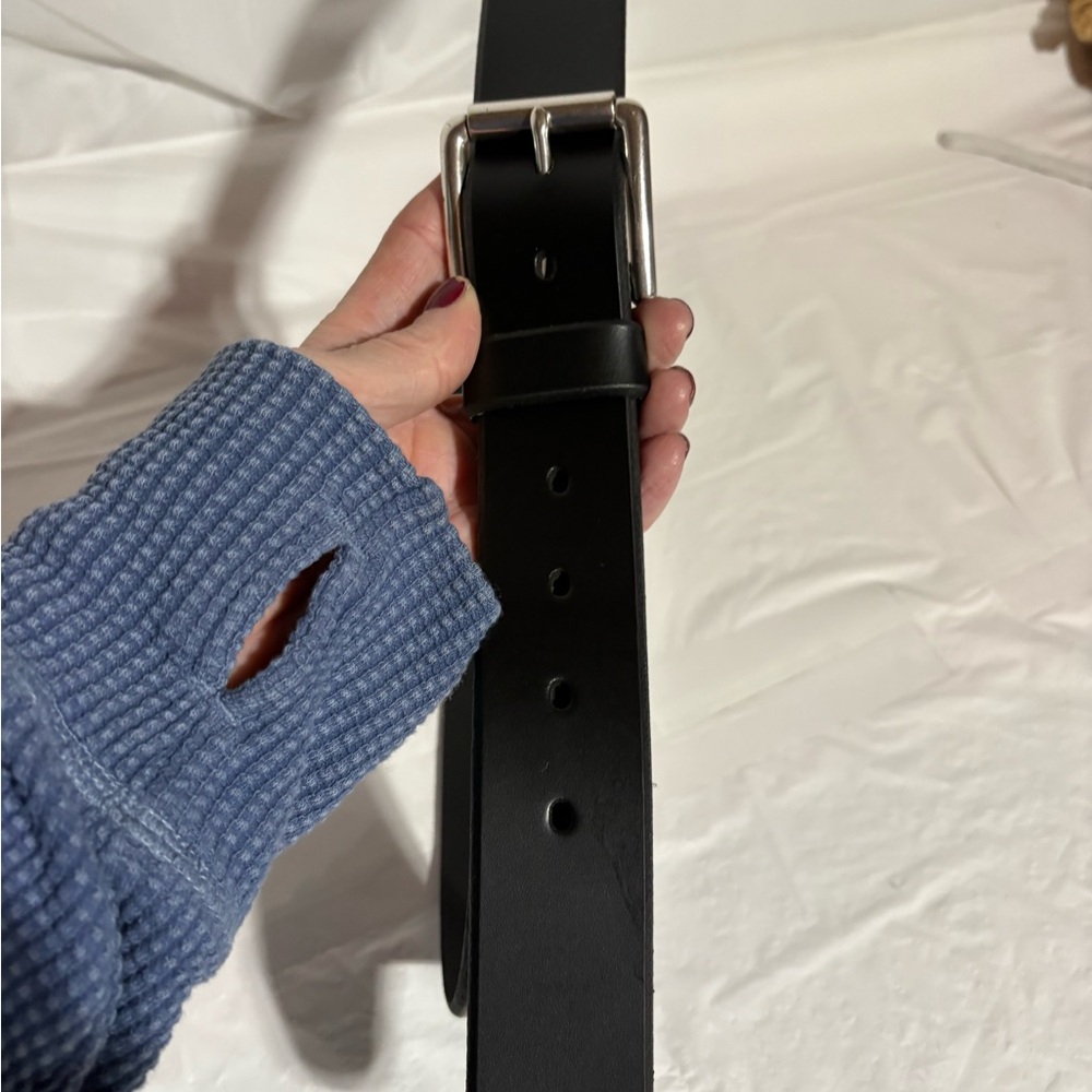 Dockers Black Belt Bag with Silver Buckle